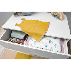 Bellamy Commodes Enfant Commode 3 Tiroirs Blanc Naturel -Commodes enfant Soldes commode 3 tiroirs blanc naturel 2