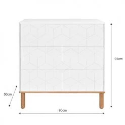 Bellamy Commodes Enfant Commode 3 Tiroirs Blanc Naturel -Commodes enfant Soldes commode 3 tiroirs blanc naturel 3