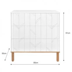 Bellamy Commodes Enfant Commode 3 Tiroirs Blanc Naturel -Commodes enfant Soldes commode 3 tiroirs blanc naturel 6