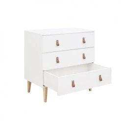 Bopita Commodes Enfant Commode 3 Tiroirs Blanc Naturel Naturel -Commodes enfant Soldes commode 3 tiroirs blanc naturel naturel 2