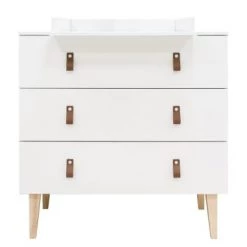 Bopita Commodes Enfant Commode 3 Tiroirs Blanc Naturel Naturel -Commodes enfant Soldes commode 3 tiroirs blanc naturel naturel 5
