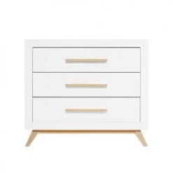 Bopita Commodes Enfant Commode 3 Tiroirs Blanc Naturel Naturel -Commodes enfant Soldes commode 3 tiroirs blanc naturel naturel 8