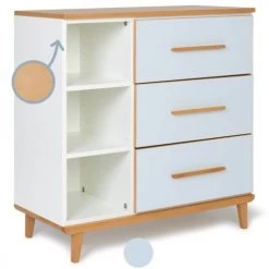 Wookids Commodes Enfant Commode 3 Tiroirs Bleu Ciel -Commodes enfant Soldes commode 3 tiroirs bleu ciel 3