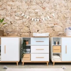 Wookids Commodes Enfant Commode 3 Tiroirs Bleu Ciel -Commodes enfant Soldes commode 3 tiroirs bleu ciel 4