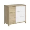 Galipette Commodes Enfant Commode 3 Tiroirs Chêne Blanc