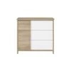 Calicosy Commodes Enfant Commode 3 Tiroirs Décor Bois Et Blanc Bébé - 95 X H91cm
