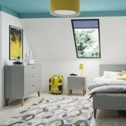 Nateo Concept Commodes Enfant Commode 3 Tiroirs Gris Et Chêne 5 Nateo Concept Commodes Enfant Commode 3 Tiroirs Gris Et Chêne -Commodes enfant Soldes commode 3 tiroirs gris et chene 2