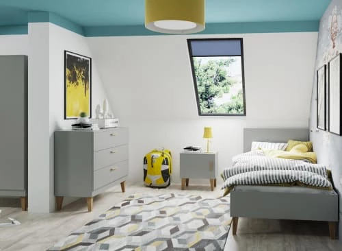 Nateo Concept Commodes Enfant Commode 3 Tiroirs Gris Et Chêne 3 Nateo Concept Commodes Enfant Commode 3 Tiroirs Gris Et Chêne – Image 3