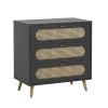 Vox Commodes Enfant Commode 3 Tiroirs Noir
