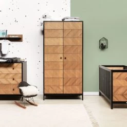 Bopita Commodes Enfant Commode 3 Tiroirs Noir Naturel Naturel -Commodes enfant Soldes commode 3 tiroirs noir naturel naturel 4