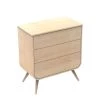 Sauthon Original Commodes Enfant Commode 3 Tiroirs Pieds Bois 97x87x48cm En Bois Beige