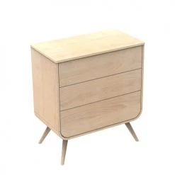 Sauthon Original Commodes Enfant Commode 3 Tiroirs Pieds Bois 97x87x48cm En Bois Beige