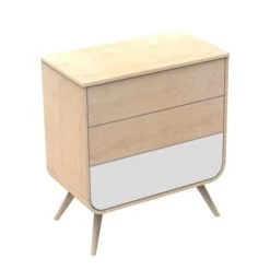 Sauthon Original Commodes Enfant Commode 3 Tiroirs Pieds Bois 97x87x48cm En Bois Blanc -Commodes enfant Soldes commode 3 tiroirs pieds bois 97x87x48cm en bois blanc 5