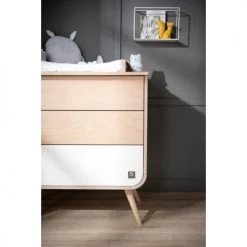 Sauthon Original Commodes Enfant Commode 3 Tiroirs Pieds Bois 97x87x48cm En Bois Blanc -Commodes enfant Soldes commode 3 tiroirs pieds bois 97x87x48cm en bois blanc 9