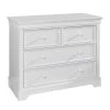 ID Kids Commodes Enfant Commode 4 Tiroirs Bois Massif Blanc