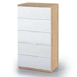 Commodes enfant Soldes 21 Dmora Commodes Enfant Commode à 5 Tiroirs Effet Bois Blanc