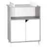 BabyPrice Commodes Enfant Commode à Langer 103x76x66cm En Bois Gris Foncé