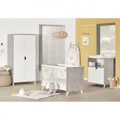 BabyPrice Commodes Enfant Commode à Langer 103x76x66cm En Bois Gris Foncé -Commodes enfant Soldes commode a langer 103x76x66cm en bois gris fonce 3