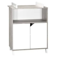 BabyPrice Commodes Enfant Commode à Langer 103x76x66cm En Bois Gris Foncé -Commodes enfant Soldes commode a langer 103x76x66cm en bois gris fonce 4