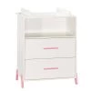 BabyPrice Commodes Enfant Commode à Langer 103x76x68cm En Bois Blanc