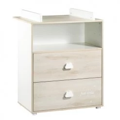 Sauthon Commodes Enfant Commode à Langer Hêtre 97x76x66cm En Bois Blanc