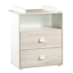 BabyPrice Commodes Enfant Commode à Langer Hêtre 97x76x66cm En Bois Gris Foncé -Commodes enfant Soldes commode a langer hetre 97x76x66cm en bois blanc