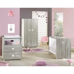 BabyPrice Commodes Enfant Commode à Langer Hêtre 97x76x66cm En Bois Gris Foncé -Commodes enfant Soldes commode a langer hetre 97x76x66cm en bois gris fonce 2