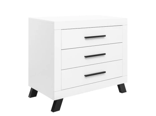 Bopita Commodes Enfant Commode Avec 3 Tiroirs Blanc/noir En MDF Et Panneaux De Particules 3 Bopita Commodes Enfant Commode Avec 3 Tiroirs Blanc/noir En MDF Et Panneaux De Particules – Image 3
