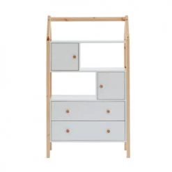 Baita Commodes Enfant Commode Blanc 2 Portes Et 2 Tiroirs 80cm