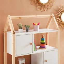 Baita Commodes Enfant Commode Blanc 2 Portes Et 2 Tiroirs 80cm -Commodes enfant Soldes commode blanc 2 portes et 2 tiroirs 80cm 3