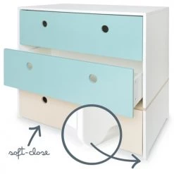 Wookids Commodes Enfant Commode Bleu Ciel-blanchi -Commodes enfant Soldes commode bleu ciel blanchi 2