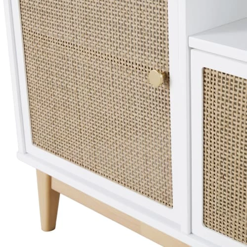 Maisons Du Monde Commodes Enfant Commode Compatible Plan à Langer 1 Porte 2 Tiroirs Blanche Et Cannage En Rotin 4 Maisons Du Monde Commodes Enfant Commode Compatible Plan à Langer 1 Porte 2 Tiroirs Blanche Et Cannage En Rotin – Image 4