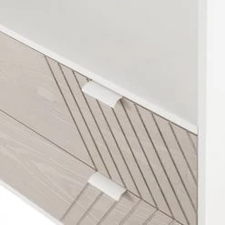 Maisons Du Monde Commodes Et Tables à Langer Commode Compatible Plan à Langer 2 Tiroirs Sculptés Beige Et Blanche -Commodes enfant Soldes commode compatible plan a langer 2 tiroirs sculptes beige et blanche 1000 16 20 225725 4