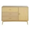 Maisons Du Monde Commodes Enfant Commode Double 1 Porte 3 Tiroirs Beige