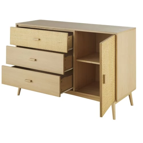 Maisons Du Monde Commodes Enfant Commode Double 1 Porte 3 Tiroirs Beige 2 Maisons Du Monde Commodes Enfant Commode Double 1 Porte 3 Tiroirs Beige – Image 2