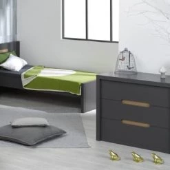 Nateo Concept Commodes Enfant Commode Enfant 3 Tiroirs Ardoise -Commodes enfant Soldes commode enfant 3 tiroirs ardoise 3