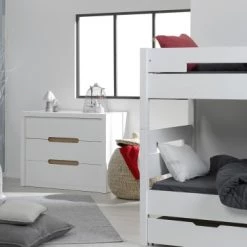 Nateo Concept Commodes Enfant Commode Enfant 3 Tiroirs Blanc 5 Nateo Concept Commodes Enfant Commode Enfant 3 Tiroirs Blanc -Commodes enfant Soldes commode enfant 3 tiroirs blanc 2