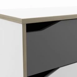 Calicosy Commodes Enfant Commode Enfant 3 Tiroirs Grise Et Blanche - L78,3 Cm -Commodes enfant Soldes commode enfant 3 tiroirs grise et blanche l78 3 cm 4