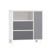 Home Maison Commodes Enfant Commode Enfant à Tiroirs Bora En Bois Gris 80x52x87