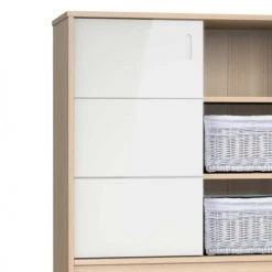 Home Maison Commodes Enfant Commode Enfant Java 3niches Et 1porte Coulissante Blanc -Commodes enfant Soldes commode enfant java 3niches et 1porte coulissante blanc 2