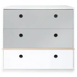 Wookids Commodes Enfant Commode Gris Perle-gris Perle-blanc