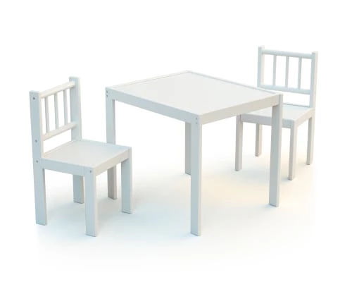 Webaby Tables Et Chaises Enfant Ensemble 1 Table + 2 Chaises Blanc 1 Webaby Tables Et Chaises Enfant Ensemble 1 Table + 2 Chaises Blanc