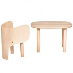 Lignea Kids Tables Et Chaises Enfant Ensemble Chaise Et Table éléphant En Bois De Hêtre