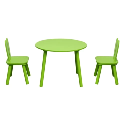 Mobili Rebecca Tables Et Chaises Enfant Ensemble De Table Basse Et 2 Chaises Pour Enfants En MDF Vertes 3 Mobili Rebecca Tables Et Chaises Enfant Ensemble De Table Basse Et 2 Chaises Pour Enfants En MDF Vertes – Image 3