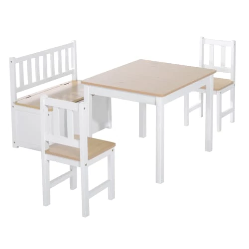 Homcom Tables Et Chaises Enfant Ensemble De Table Et Chaises Enfant De 4 Pièces Blanc Bois Clair 1 Homcom Tables Et Chaises Enfant Ensemble De Table Et Chaises Enfant De 4 Pièces Blanc Bois Clair