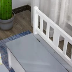 Homcom Tables Et Chaises Enfant Ensemble De Table Et Chaises Enfant De 4 Pièces Blanc Gris -Commodes enfant Soldes ensemble de table et chaises enfant de 4 pieces blanc gris 3