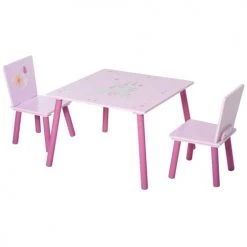 Homcom Tables Et Chaises Enfant Ensemble Table Et Chaises Enfant Design Princesse Motif Château