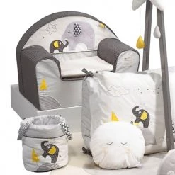 Sauthon Fauteuils Et Poufs Enfant Fauteuil Enfant 42x48cm En Coton Gris -Commodes enfant Soldes fauteuil enfant 42x48cm en coton gris 3