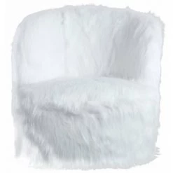 ReCollection Tables Et Chaises Enfant Fauteuil Enfant Fourrure Blanc 47x47x45cm -Commodes enfant Soldes fauteuil enfant fourrure blanc 47x47x45cm 2