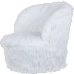 ReCollection Tables Et Chaises Enfant Fauteuil Enfant Fourrure Blanc 47x47x45cm